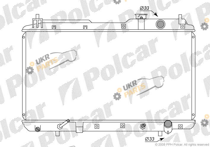 Радиатор охлаждения двигателя Polcar 3875081K