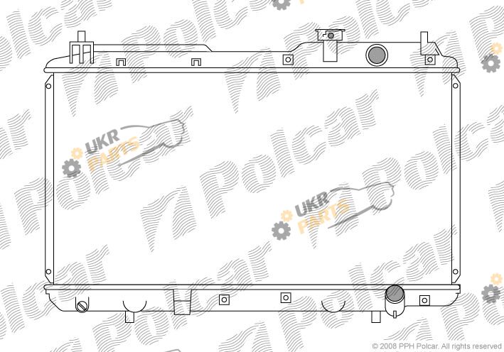 Радиатор охлаждения двигателя Polcar 387508-2