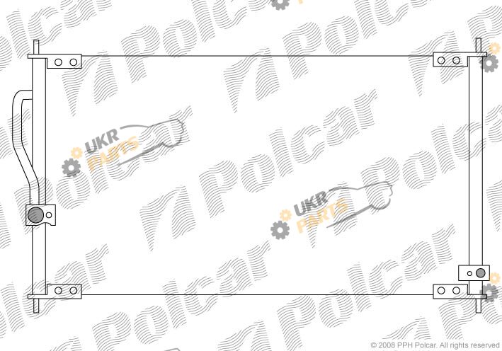 Радиатор кондиционера Polcar 3875K8C1