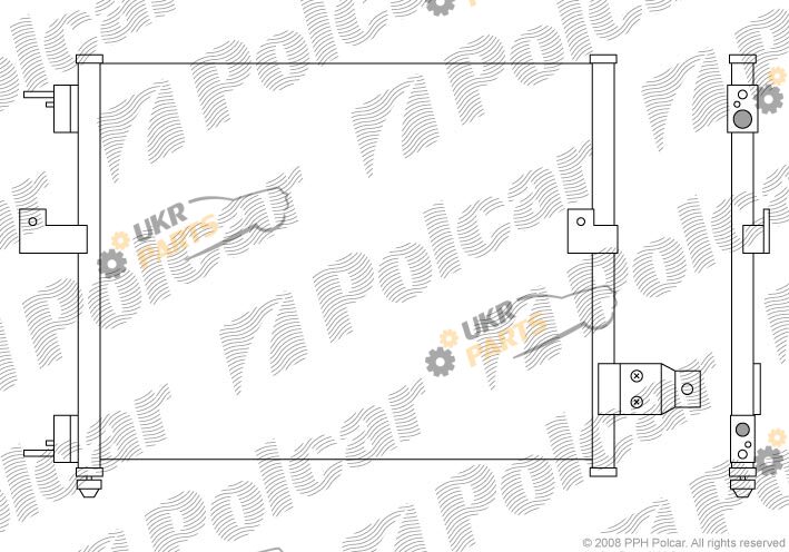 Радиатор кондиционера Polcar 4040K8C1
