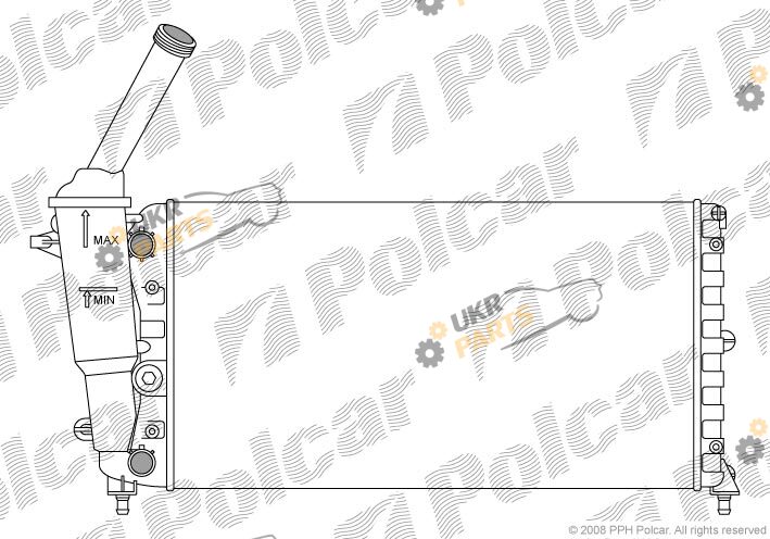 Радиатор охлаждения двигателя Polcar 420208-1