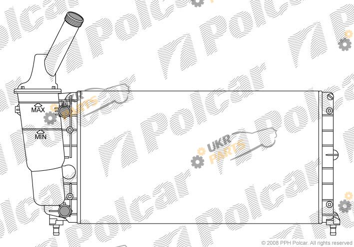 Радиатор охлаждения двигателя Polcar 4202081X