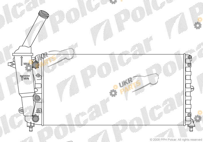 Радиатор охлаждения двигателя Polcar 420208-2