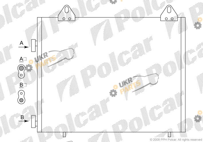 Радиатор кондиционера Polcar 4310K8C1