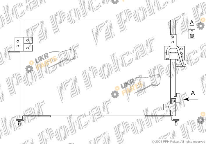 Радиатор кондиционера Polcar 4321K8C1