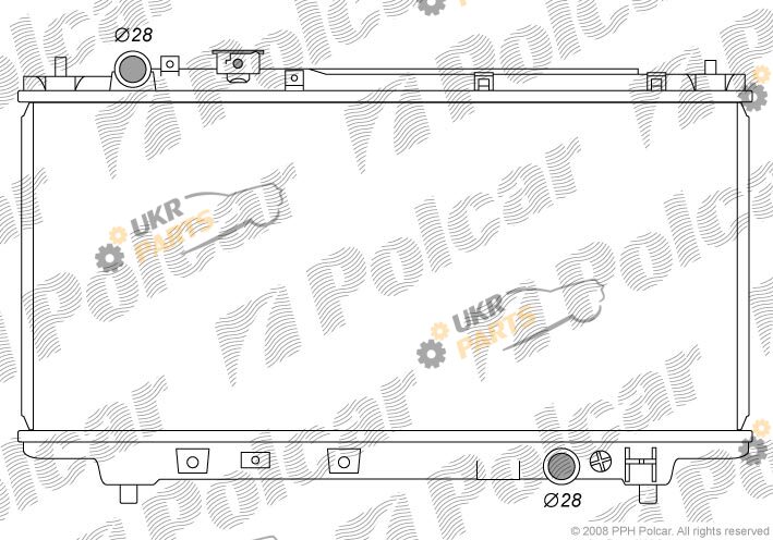 Радиатор охлаждения двигателя Polcar 450708-1