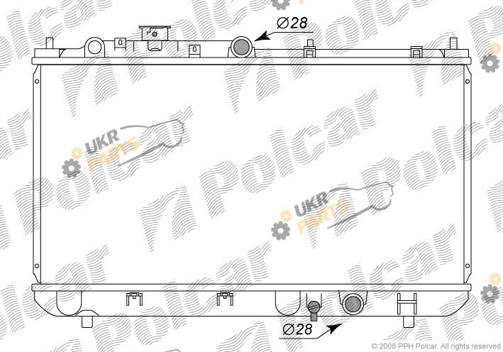 Радиатор охлаждения двигателя Polcar 4509081K