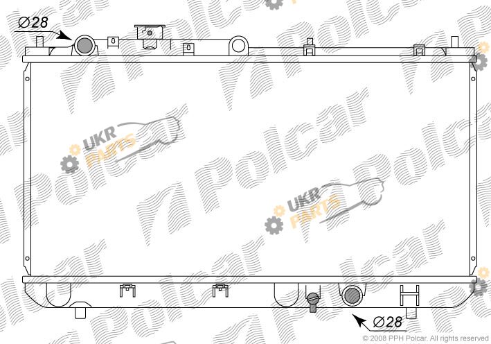 Радиатор охлаждения двигателя Polcar 4509083K
