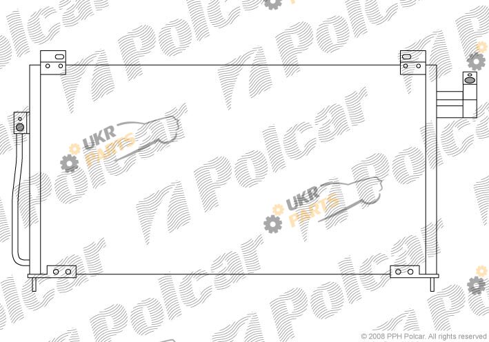 Радиатор кондиционера Polcar 4509K8C2