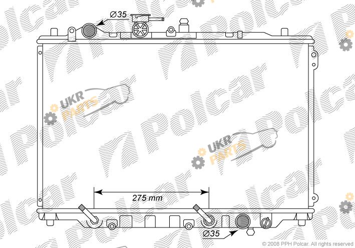 Радиатор охлаждения двигателя Polcar 451508-2