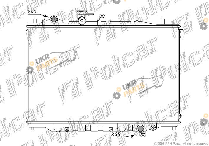 Радиатор охлаждения двигателя Polcar 451508-3