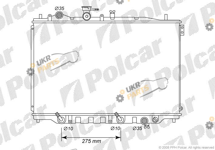 Радиатор охлаждения двигателя Polcar 451508-4