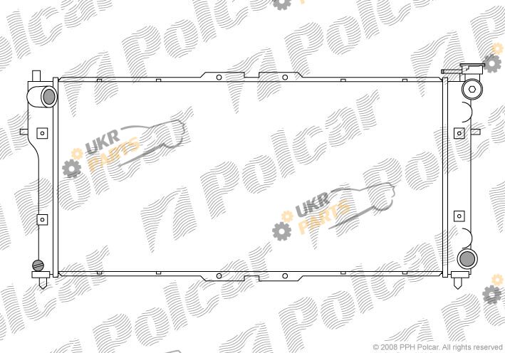 Радиатор охлаждения двигателя Polcar 451608-1
