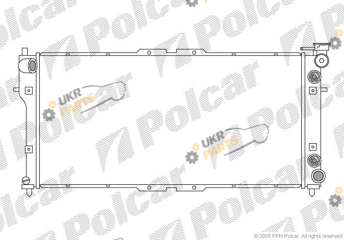 Радиатор охлаждения двигателя Polcar 451608-2