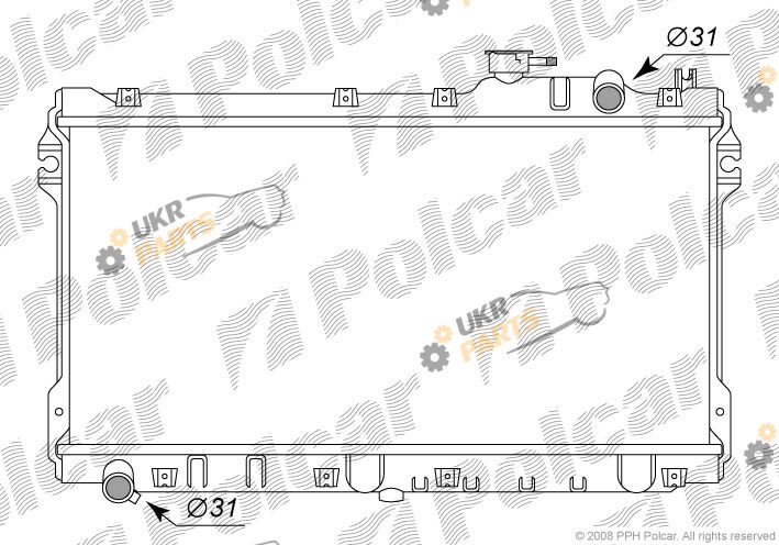 Радиатор охлаждения двигателя Polcar 4535081K