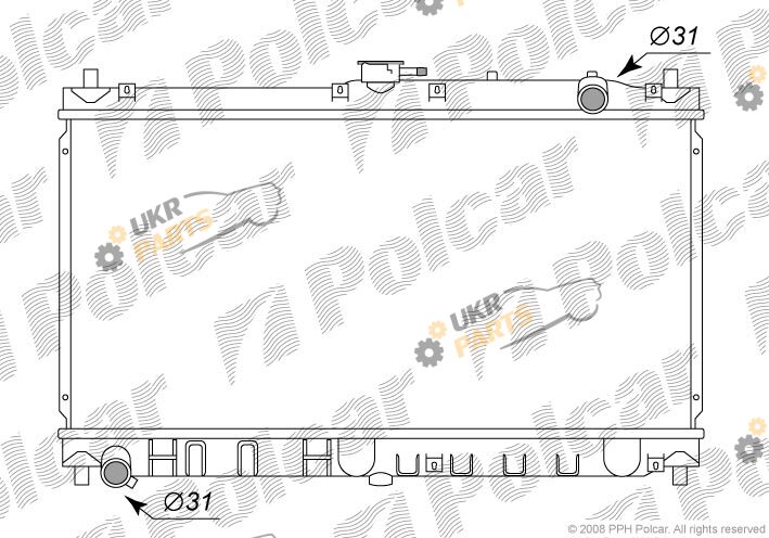 Радиатор охлаждения двигателя Polcar 4535083K
