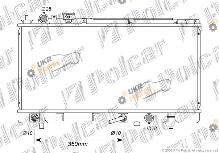 Радиатор охлаждения двигателя Polcar 454008-1