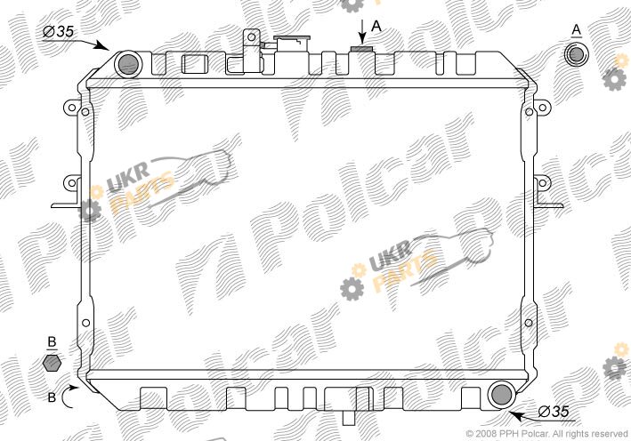 Радиатор охлаждения двигателя Polcar 458008-2