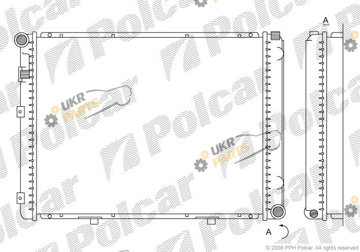 Радиатор охлаждения двигателя Polcar 500008-1