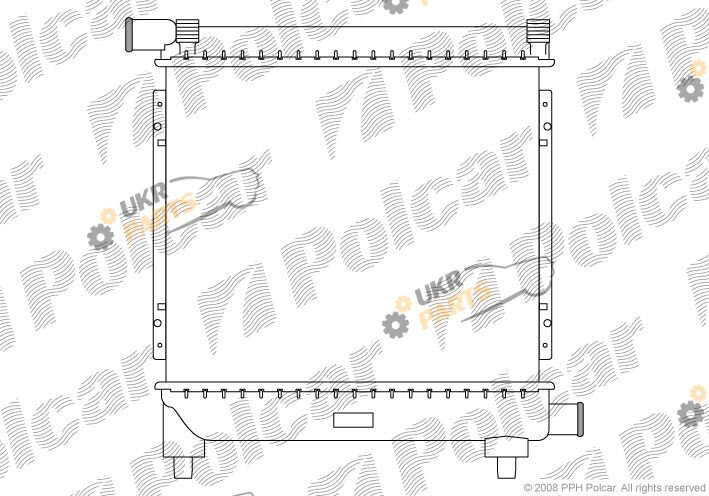 Радиатор охлаждения двигателя Polcar 500108-1