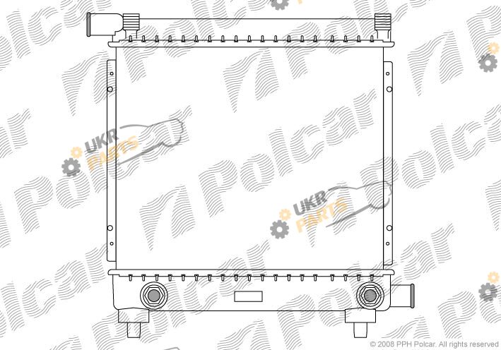 Радиатор охлаждения двигателя Polcar 500108-2