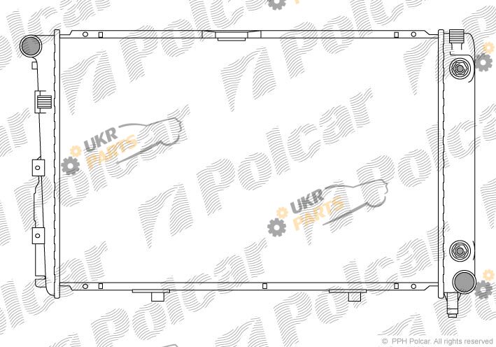 Радиатор охлаждения двигателя Polcar 500108-3