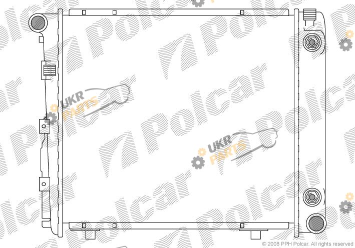 Радиатор охлаждения двигателя Polcar 500108-6