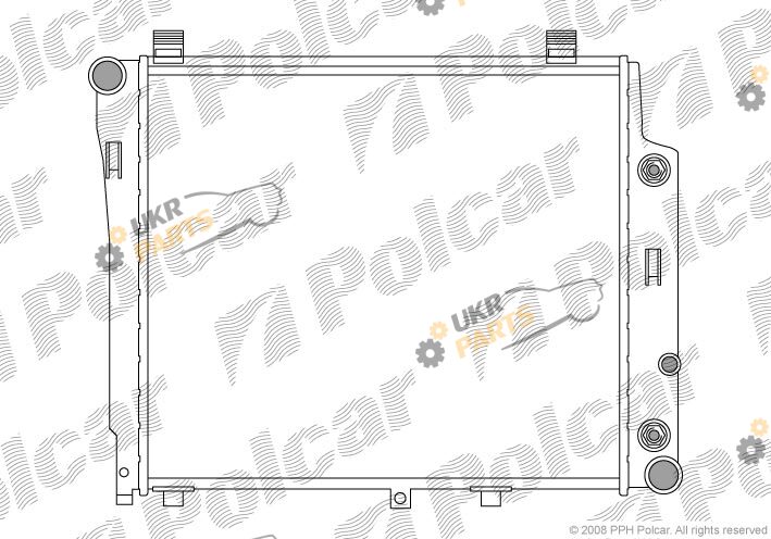 Радиатор охлаждения двигателя Polcar 500208-0
