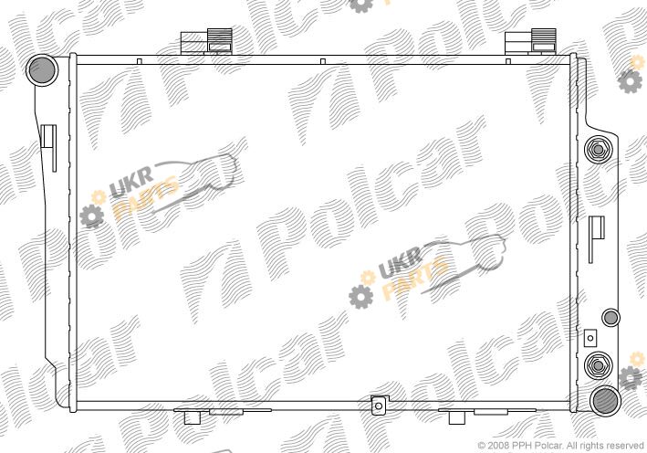 Радиатор охлаждения двигателя Polcar 500208-4