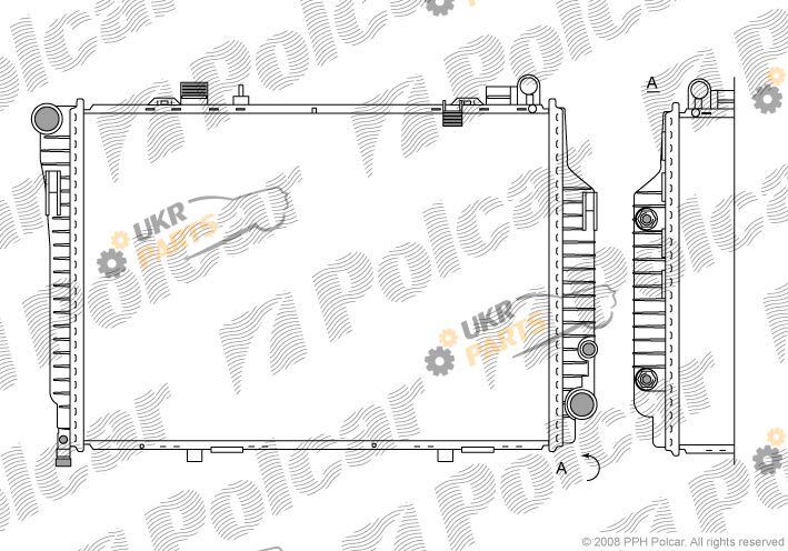 Радиатор охлаждения двигателя Polcar 500208-5