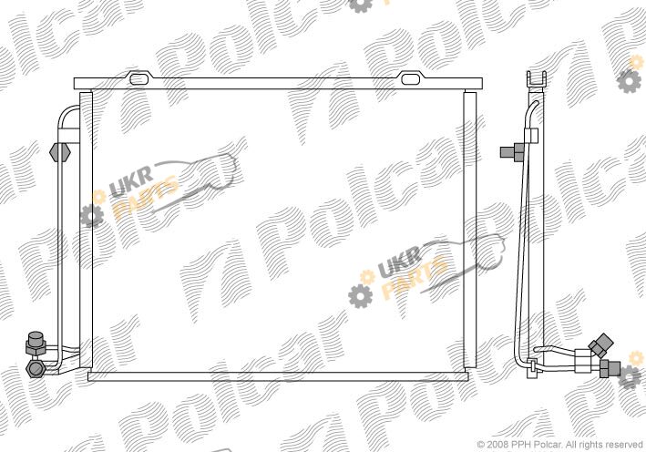 Радиатор кондиционера Polcar 5002K8C1