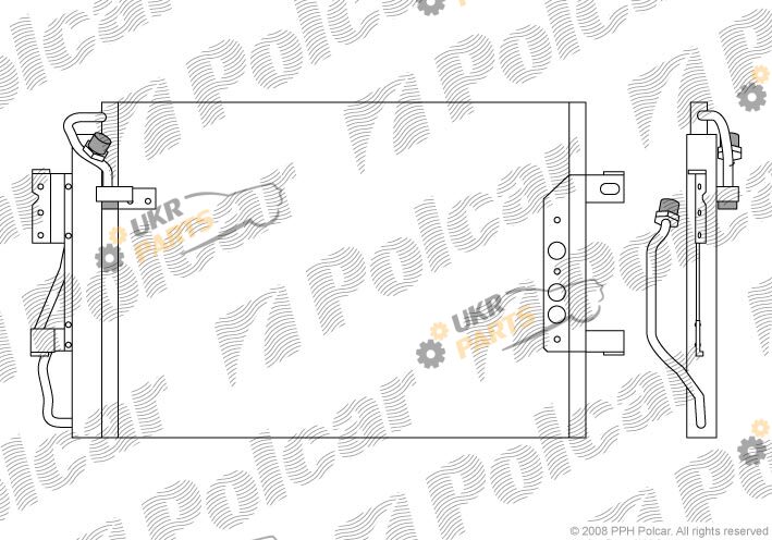 Радиатор кондиционера Polcar 5005K8C1