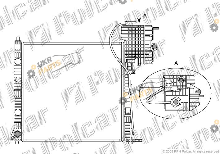Радиатор охлаждения двигателя Polcar 5012086X