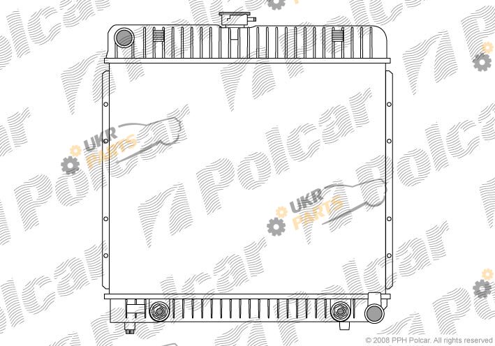 Радиатор охлаждения двигателя Polcar 501308-2