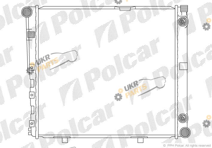 Радиатор охлаждения двигателя Polcar 501408-7