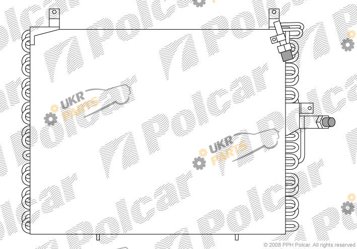 Радиатор кондиционера Polcar 5014K8A4