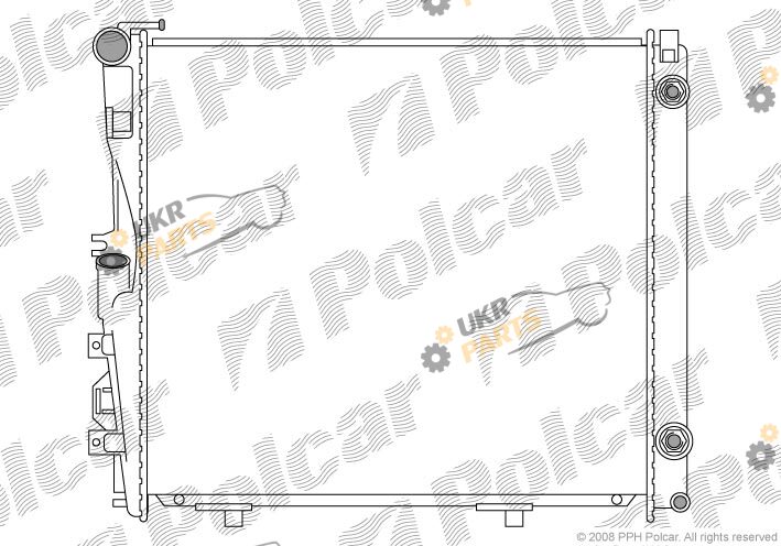 Радиатор охлаждения двигателя Polcar 502408-0