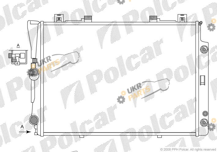Радиатор охлаждения двигателя Polcar 502408-8