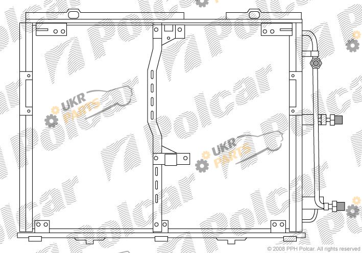 Радиатор кондиционера Polcar 5024K8C2