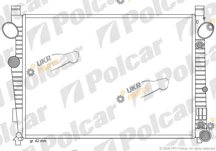 Радиатор охлаждения двигателя Polcar 5025082X
