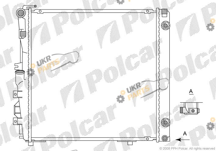 Радиатор охлаждения двигателя Polcar 502608-1