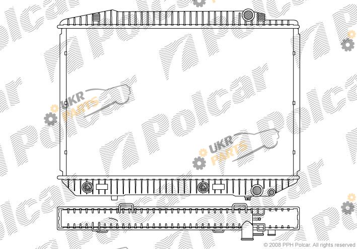 Радиатор охлаждения двигателя Polcar 502608-4