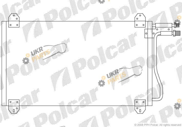 Радиатор кондиционера Polcar 5062K8C1