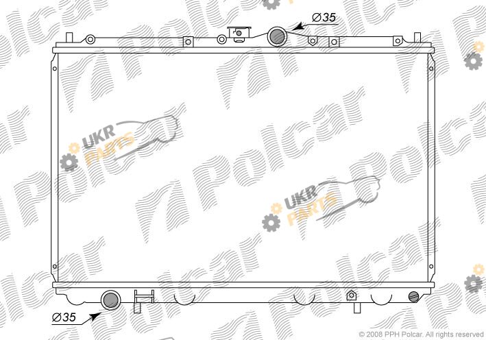 Радиатор охлаждения двигателя Polcar 521008-1