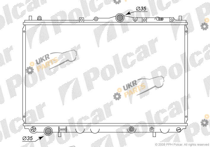 Радиатор охлаждения двигателя Polcar 521008-3