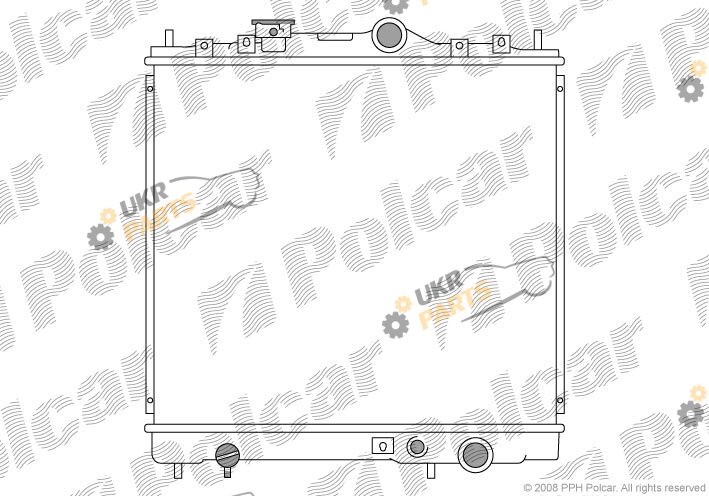 Радиатор охлаждения двигателя Polcar 521708-2