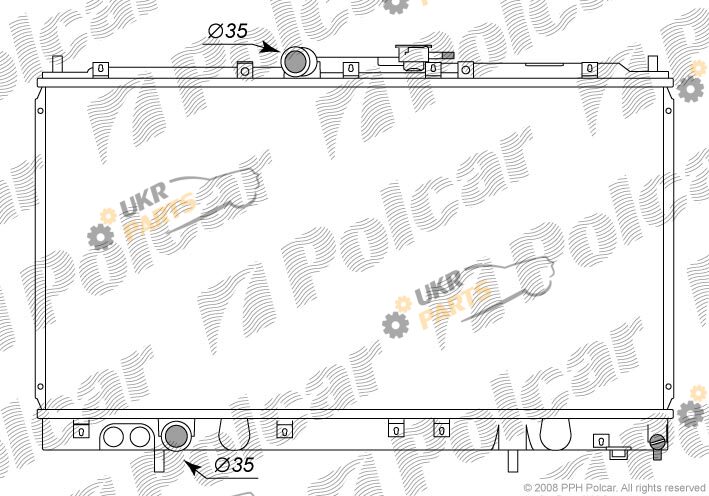 Радиатор охлаждения двигателя Polcar 5222083K