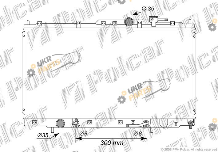 Радиатор охлаждения двигателя Polcar 522308-1