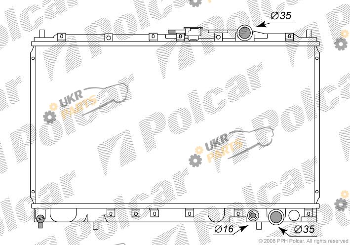 Радиатор охлаждения двигателя Polcar 5230081K