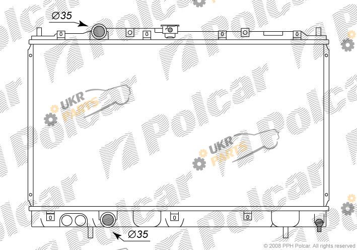 Радиатор охлаждения двигателя Polcar 5231081K